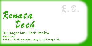 renata dech business card